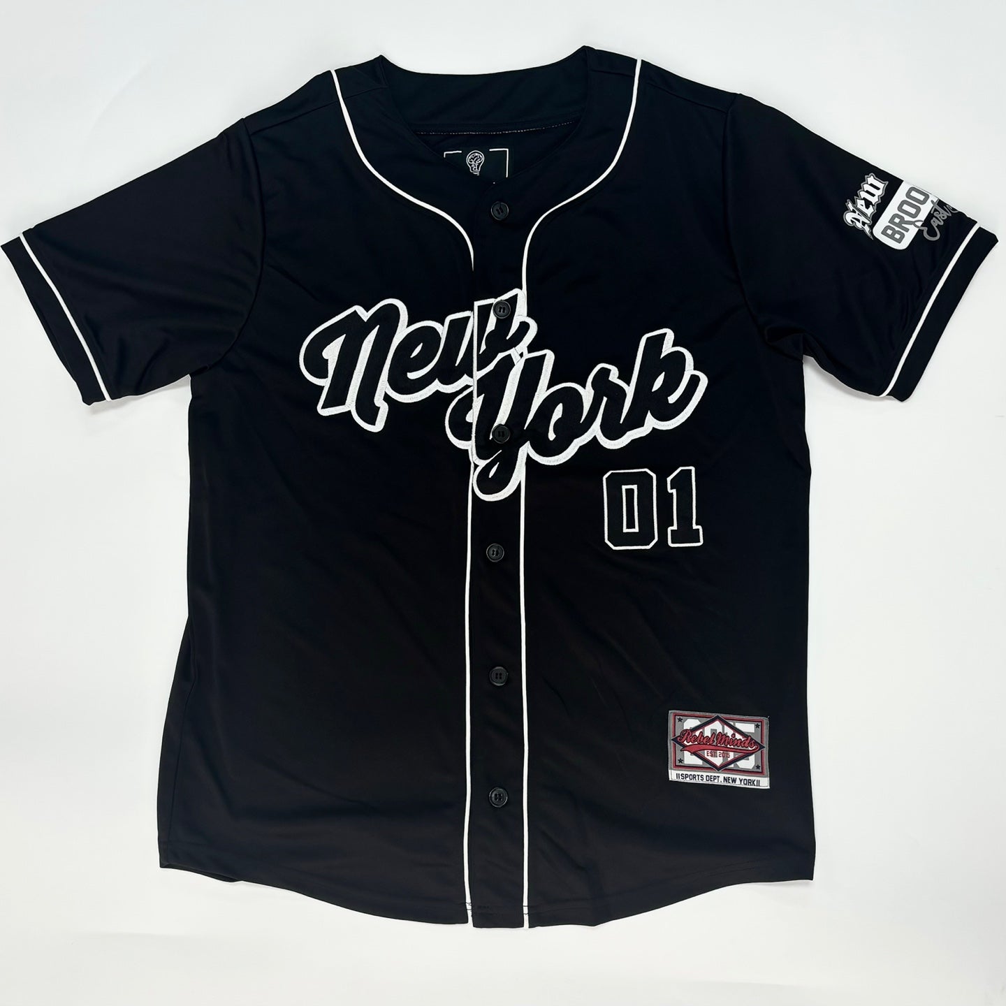 Rebel Minds New York 01 Graphic Baseball Jersey Shirts Black M