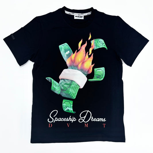 DVMT Spaceship Dreams Graphic T-shirt - Black
