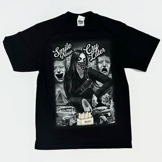 BILLIONAIRE Smile Now Heavyweight Graphic T-shirt - Black