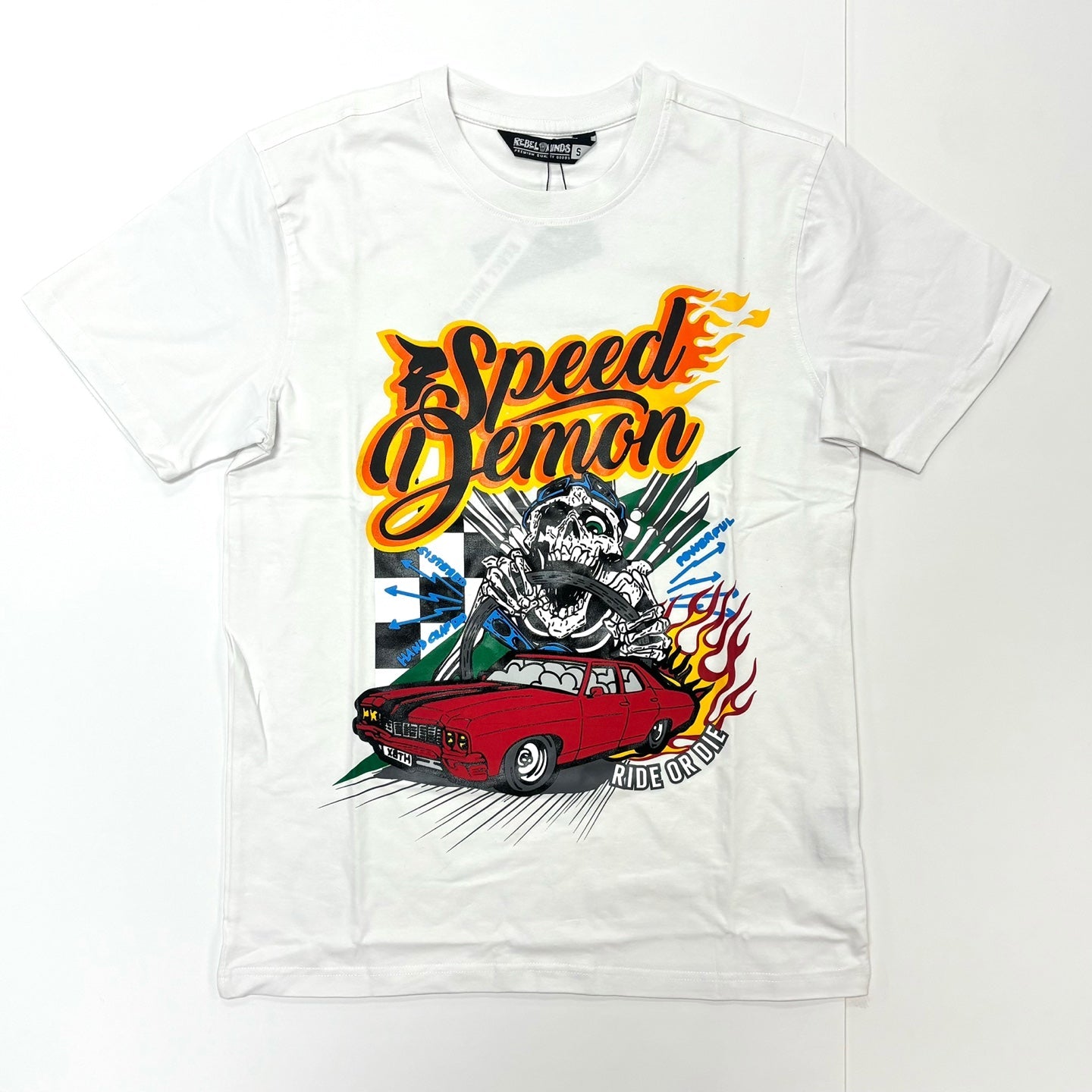 REBEL MINDS Speed Demon Graphic T-shirt – K MOMO