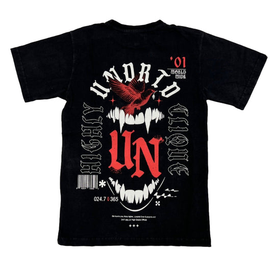 HIGHLY UNDRTD CLIQUE Kid Vintage Washed Graphic T-shirt