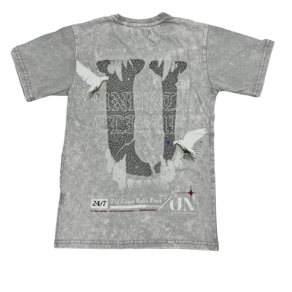 HIGHLY UNDRTD Clique Rolls Kid Vintage Washed Graphic T-shirt