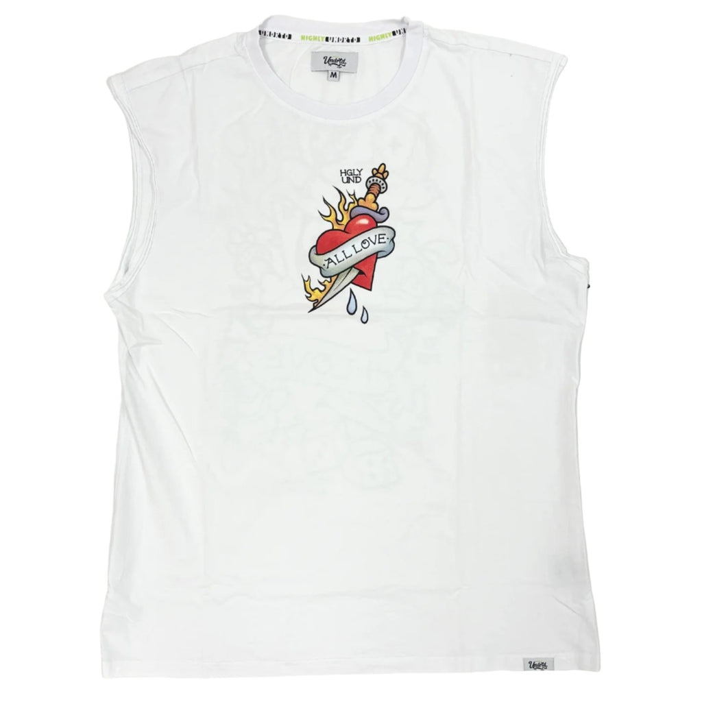 HIGHLY UNDRTD All 4 Love Washed Graphic Sleeveless T-Shirt