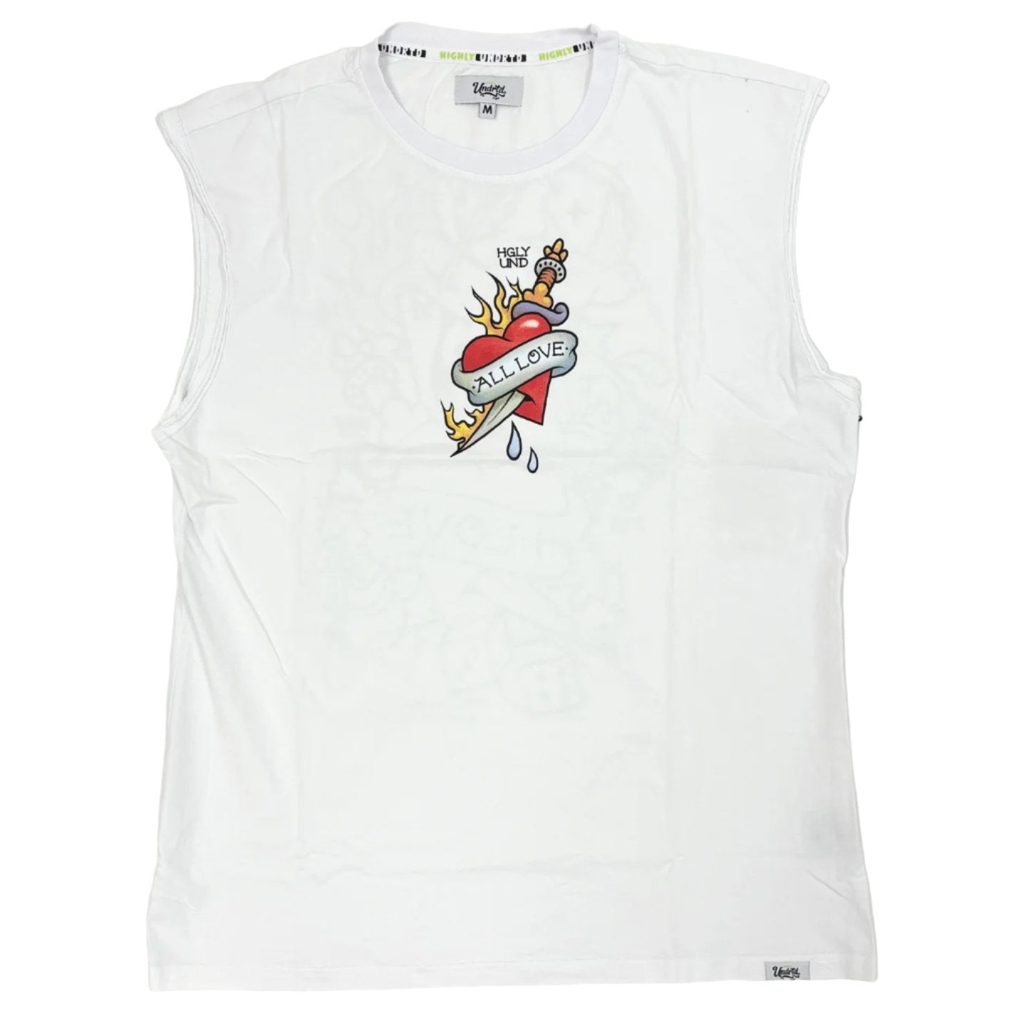 HIGHLY UNDRTD All 4 Love Washed Graphic Sleeveless T-Shirt