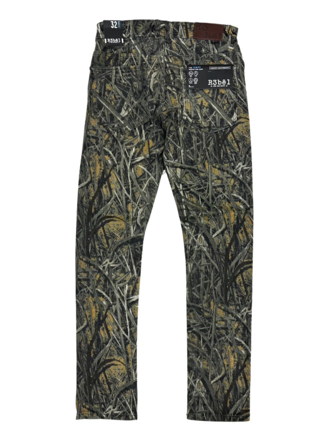 R3BEL Straight Camo Pattern Pants