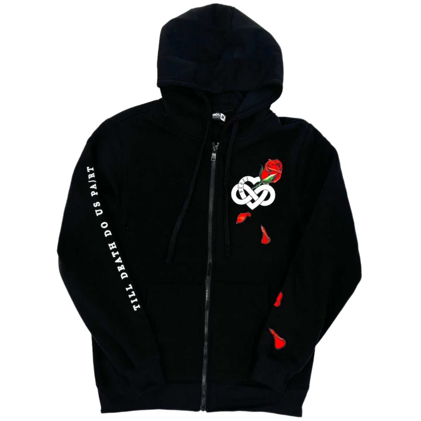 REBEL MINDS Infinite Amour Graphic Zip-up Hoodie