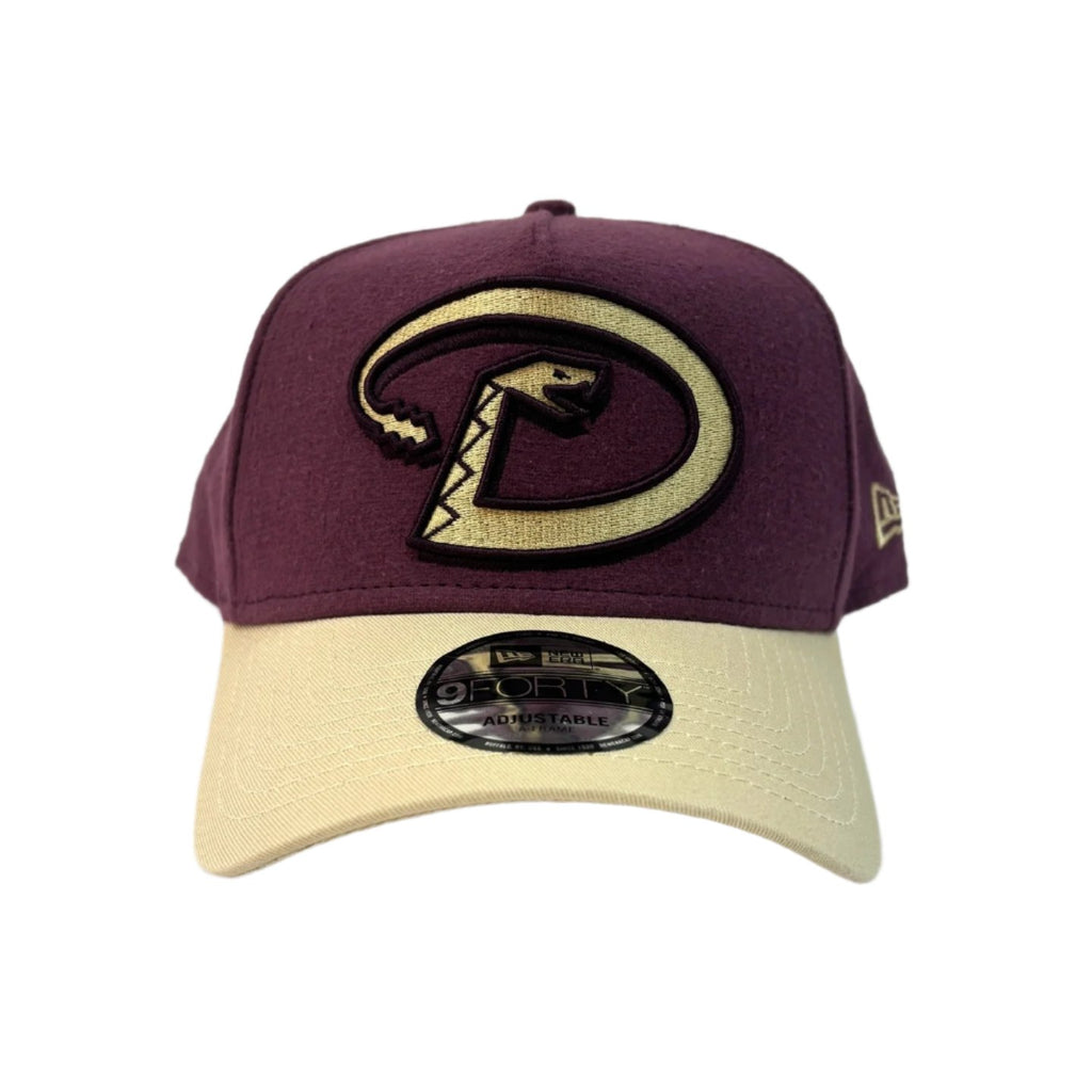 NEW ERA Arizona Diamondbacks Moleskin Crown 9FORTY Adjustable Cap - Burgundy