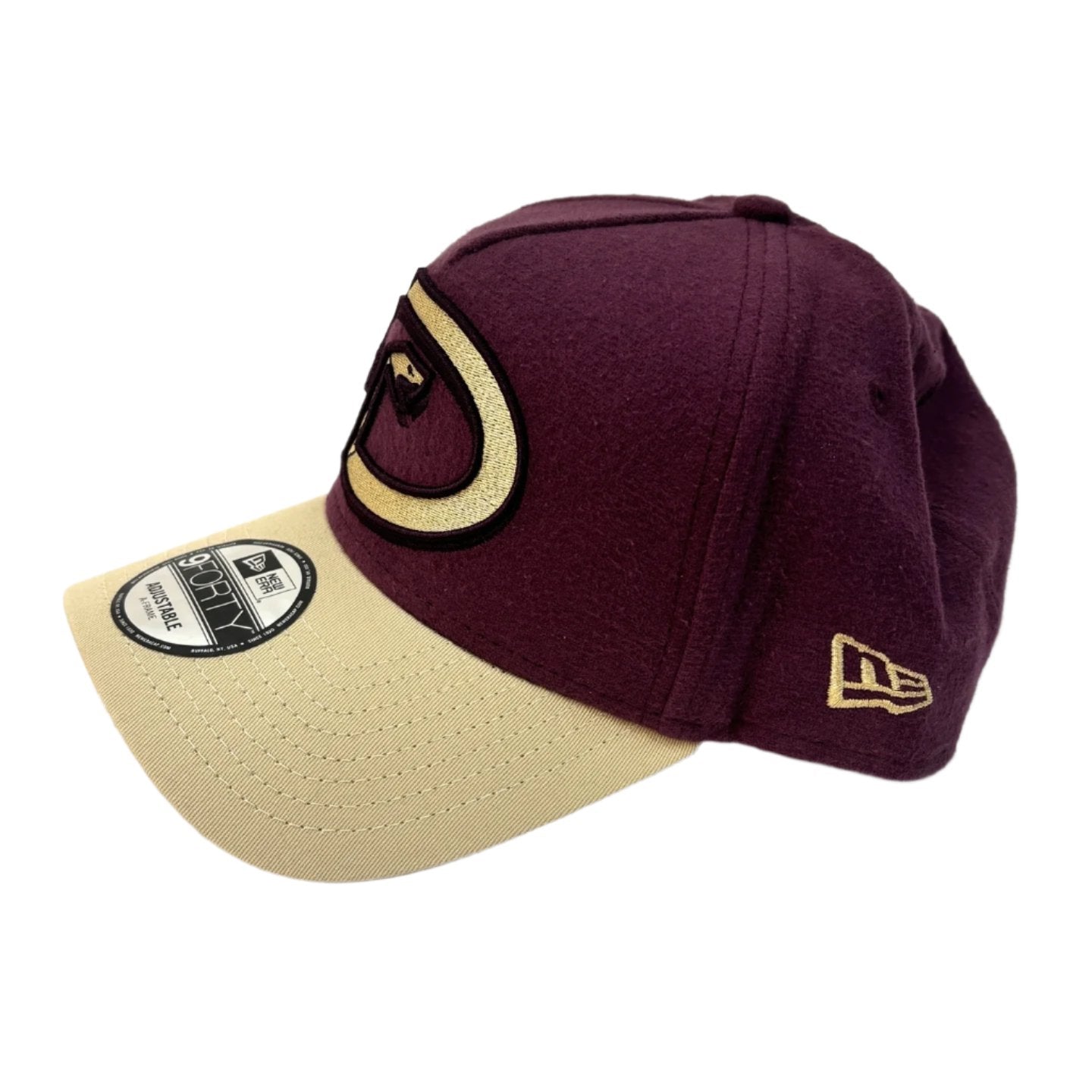 NEW ERA Arizona Diamondbacks Moleskin Crown 9FORTY Adjustable Cap - Burgundy