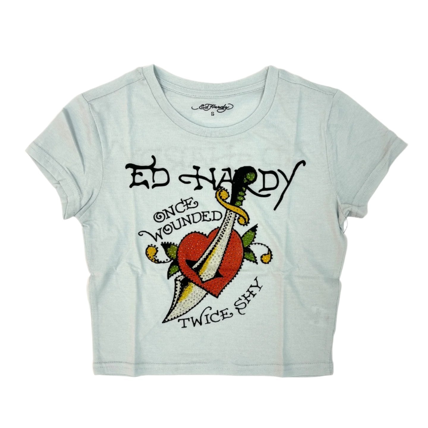 ED HARDY Women Once Wounded Baby Tee