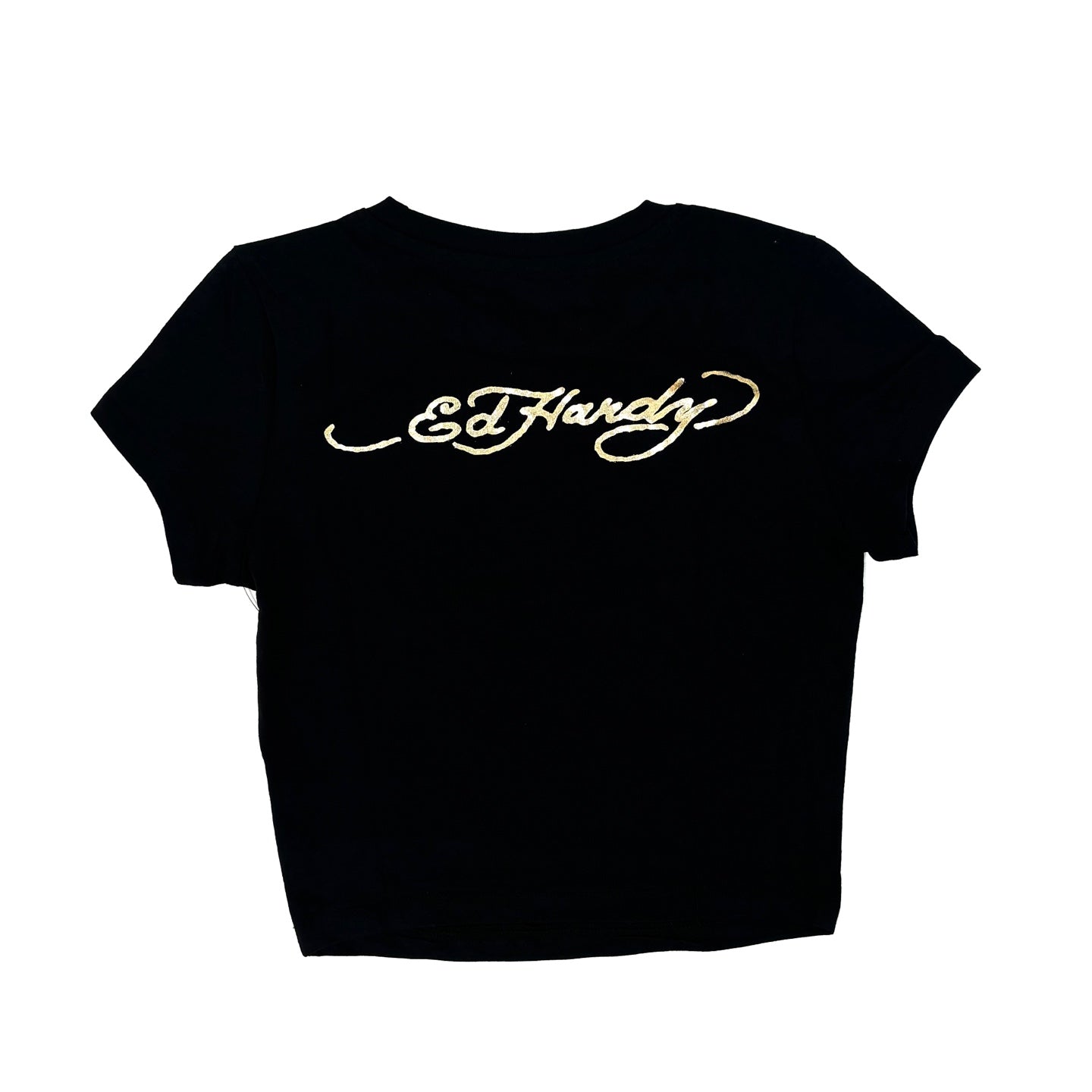 ED HARDY Women Flower Baby Tee