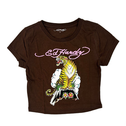 ED HARDY Women Tiger Baby Tee