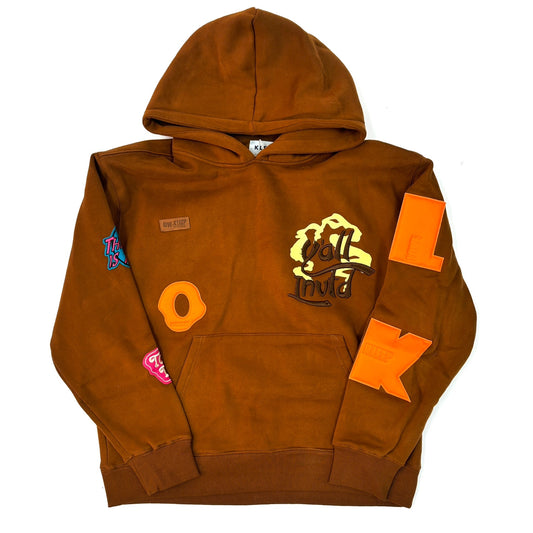 KLEEP Heavyweight Brushed Graphic Pullover Hoodie