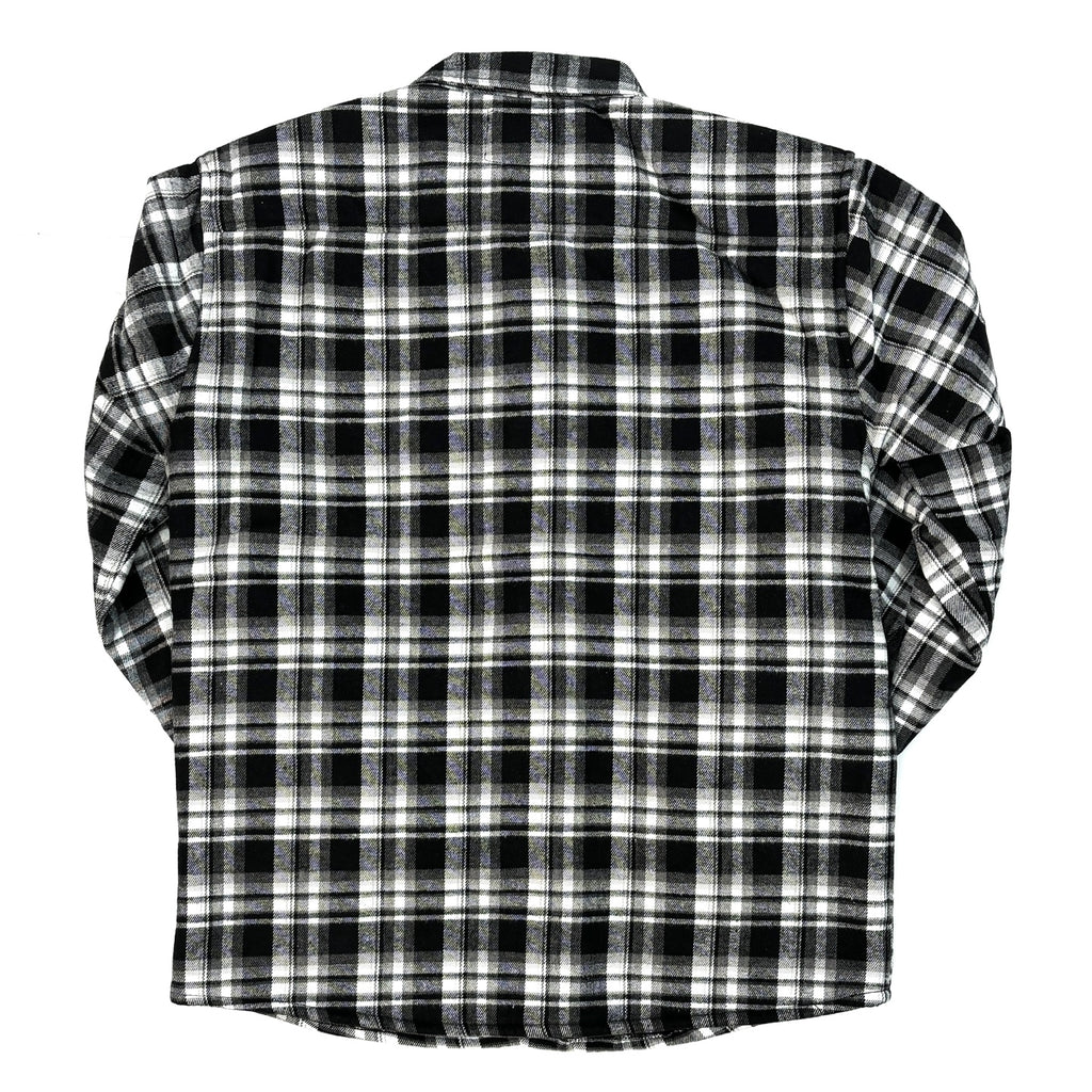 BLEECKER & MERCER Flannel Long Sleeve Jacket - Black/White