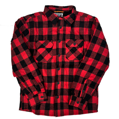 BLEECKER & MERCER Flannel Long Sleeve Jacket - Red