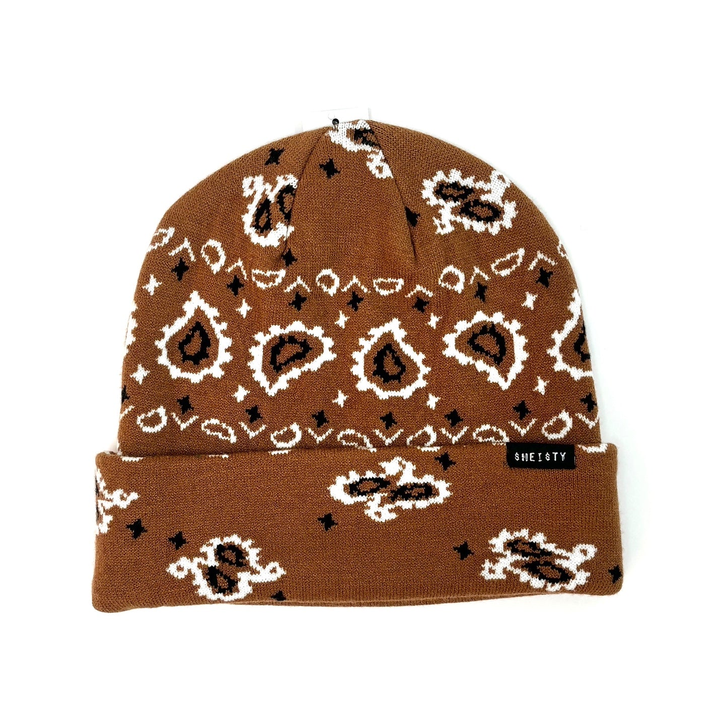 SHEISTY Paisley Beanie - Brown