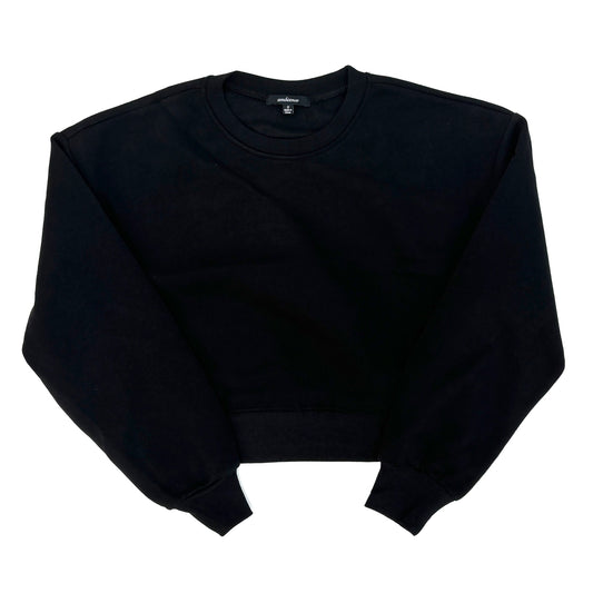 Women's Basic Fleece Long Sleeve Crop Top