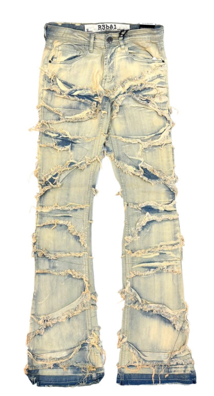 R3BEL Color Wash Stacked Jeans