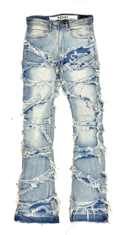 R3BEL Color Wash Stacked Jeans