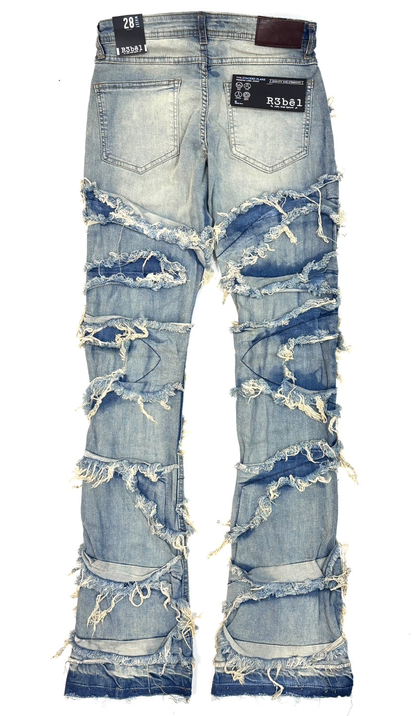 R3BEL Color Wash Stacked Jeans