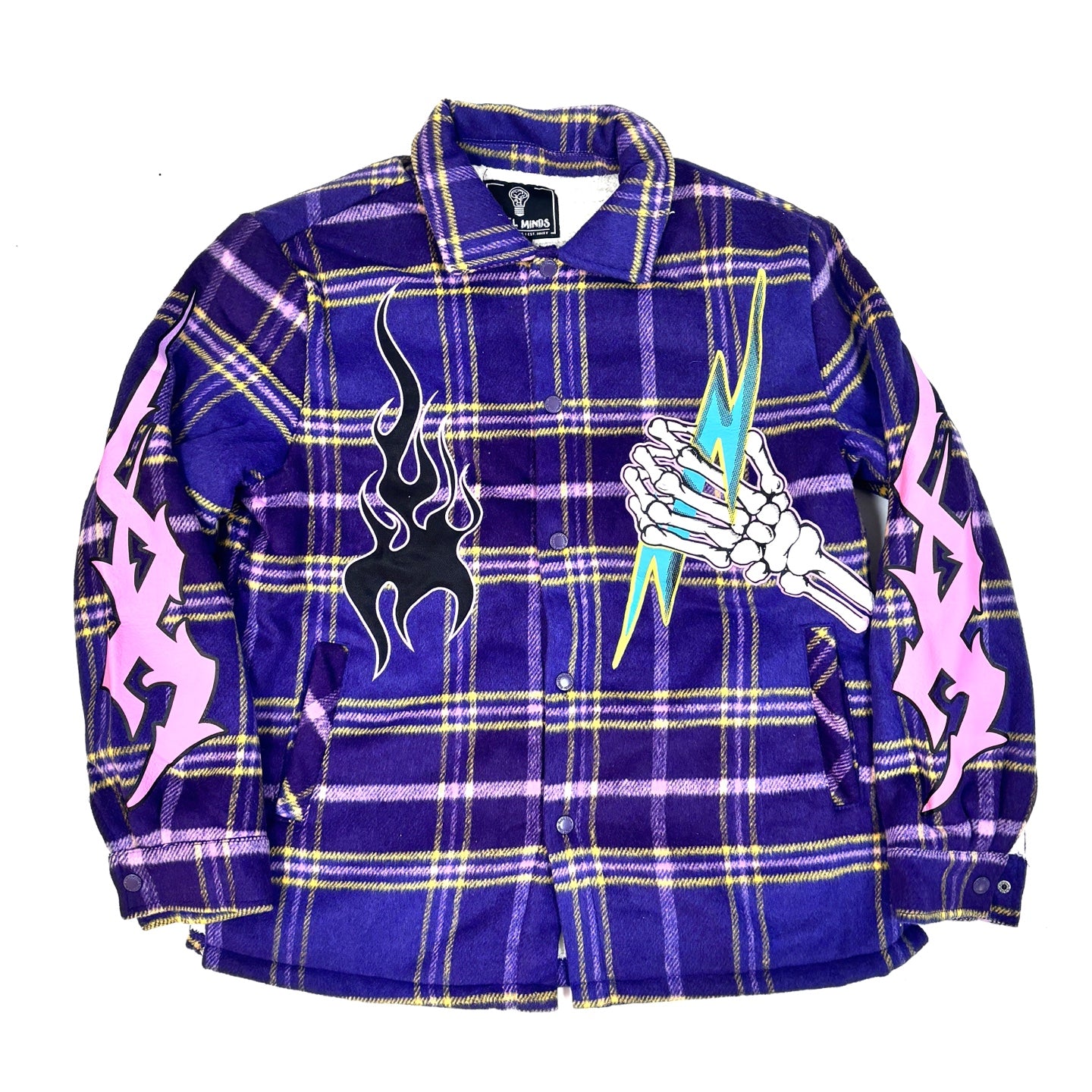 REBEL MINDS Festival Graphic Flannel Jacket