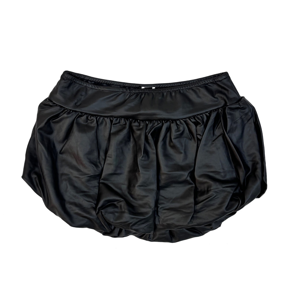 JNK USA Women Leather Bubble Skort