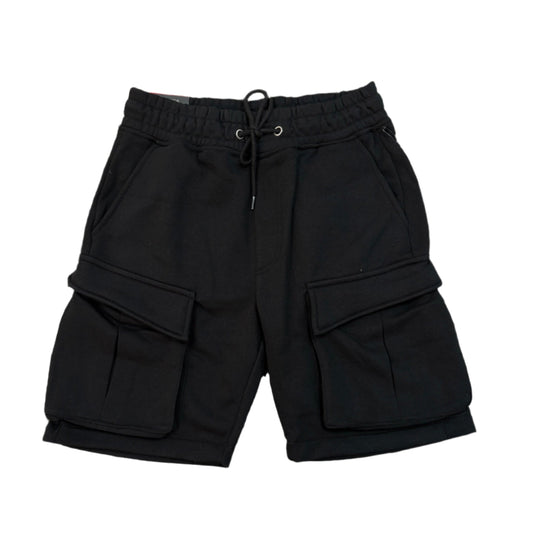 ROYAL BLUE Multi-pocket Fleece Cargo Shorts