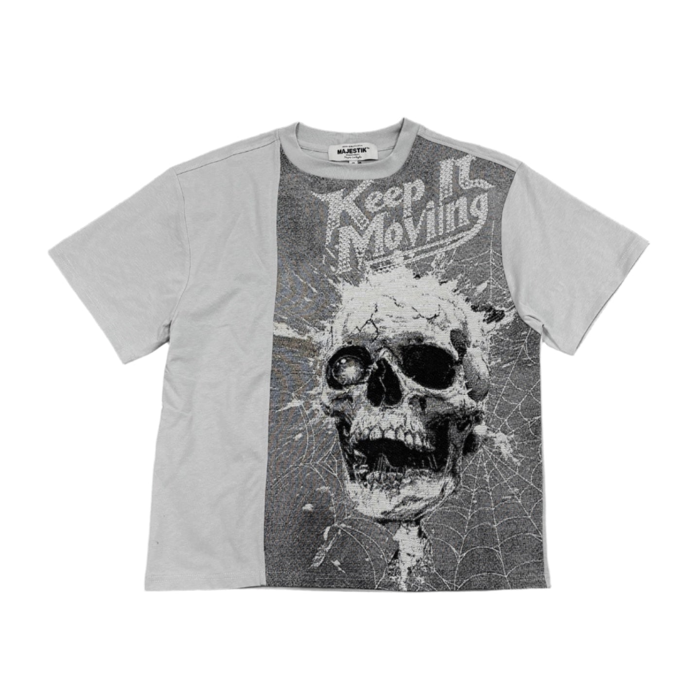 MAJESTIK Keep It Moving Tapestry Rhinestone T-shirt