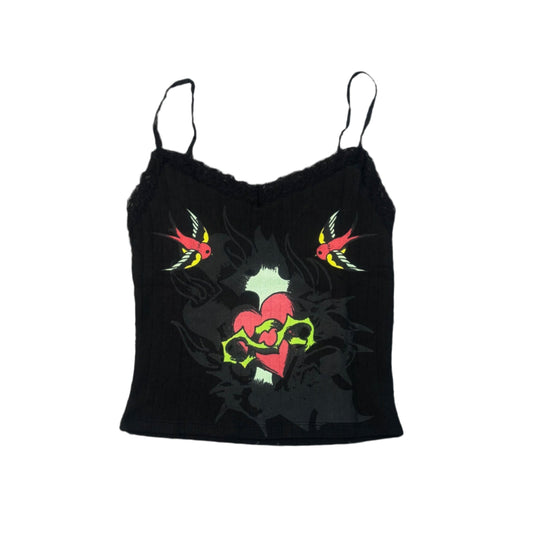 ED HARDY Trapped Heart Tank Top