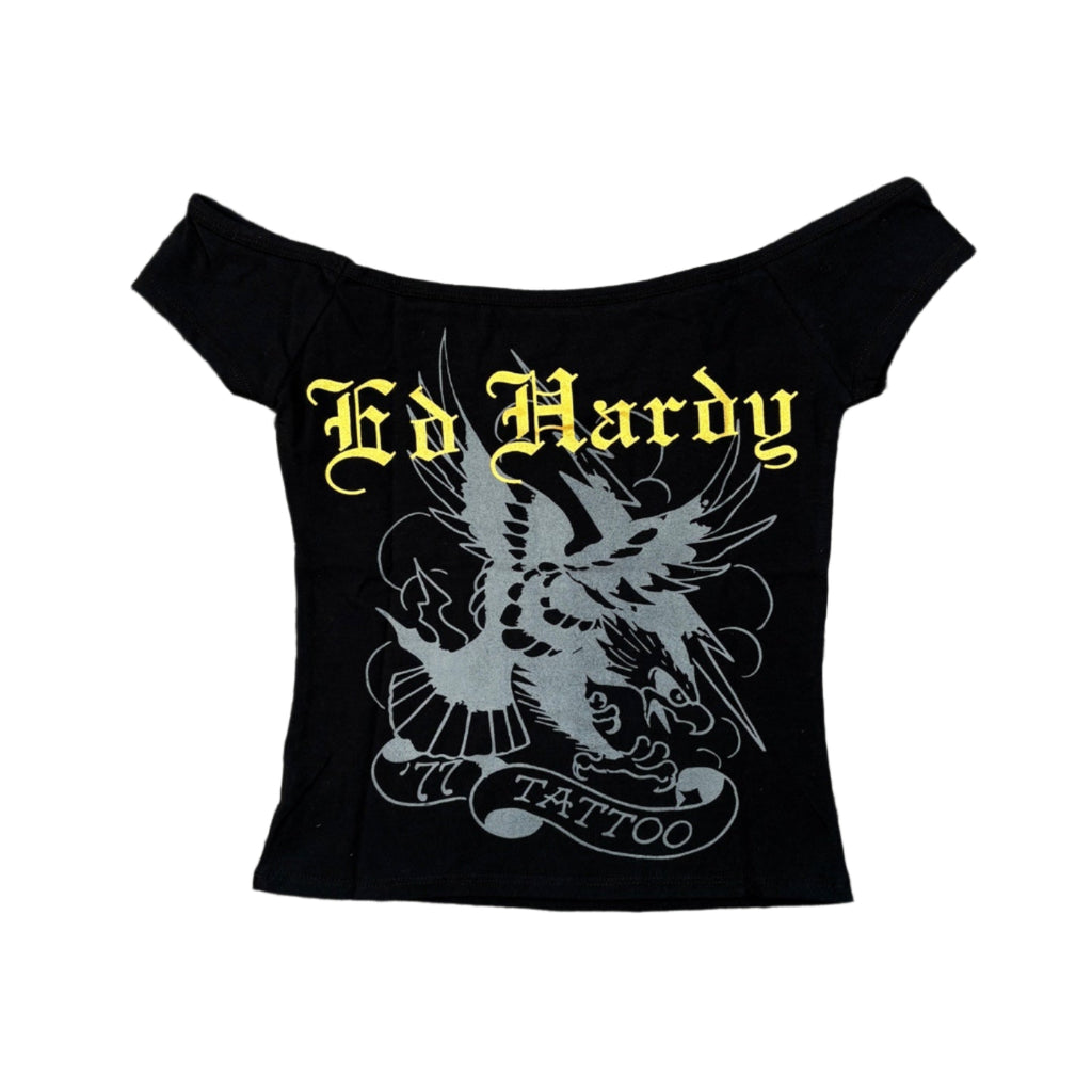 ED HARDY Birds Crop Top