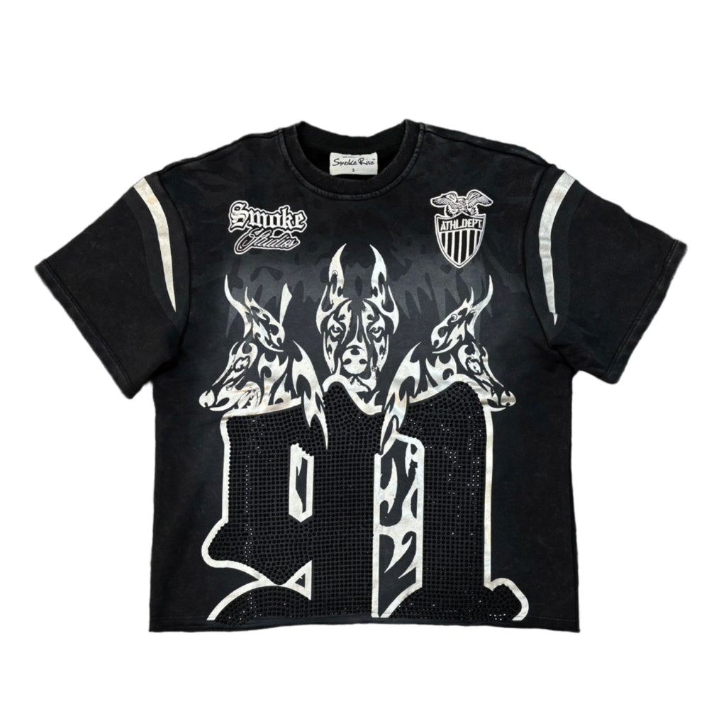 SMOKE RISE Washed Stone Graphic T-Shirt