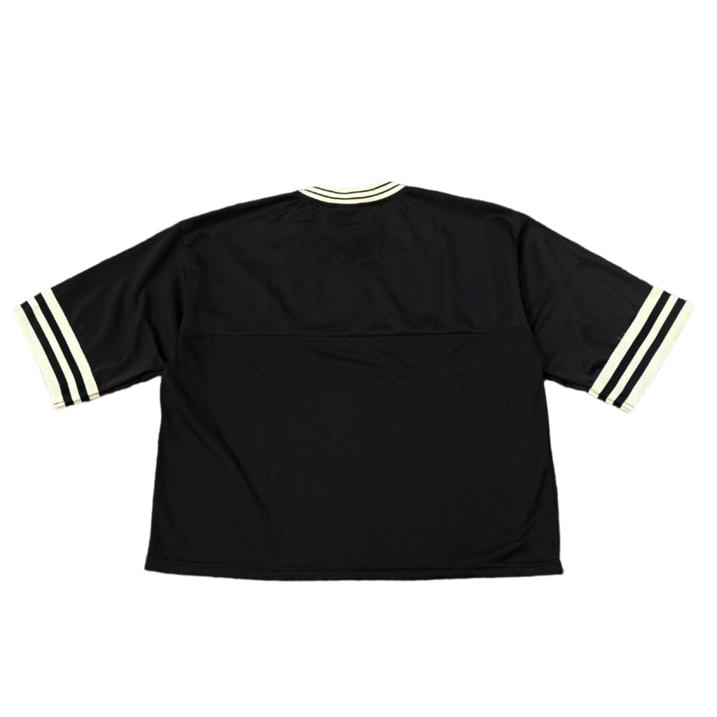 REBEL MINDS Baggy Crop Stripe Jersey T-shirt