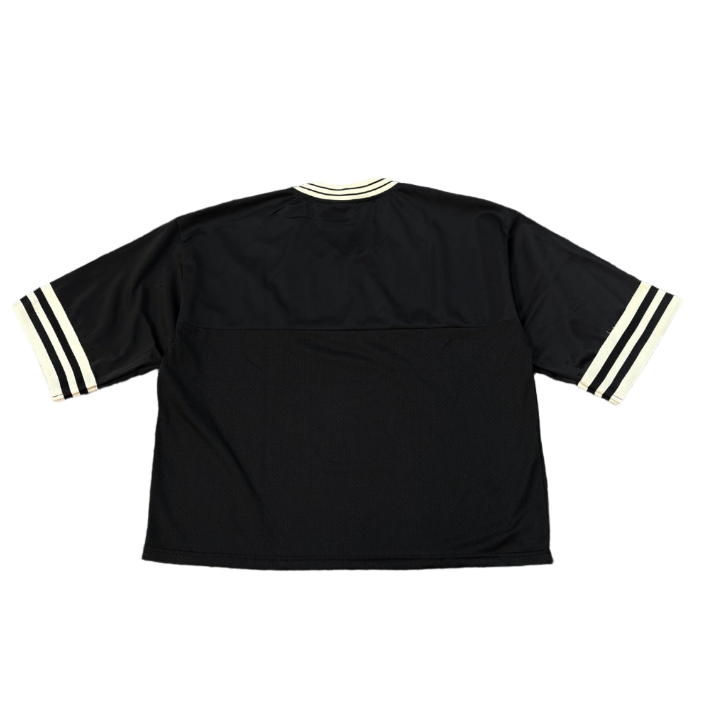 REBEL MINDS Baggy Crop Stripe Jersey T-shirt