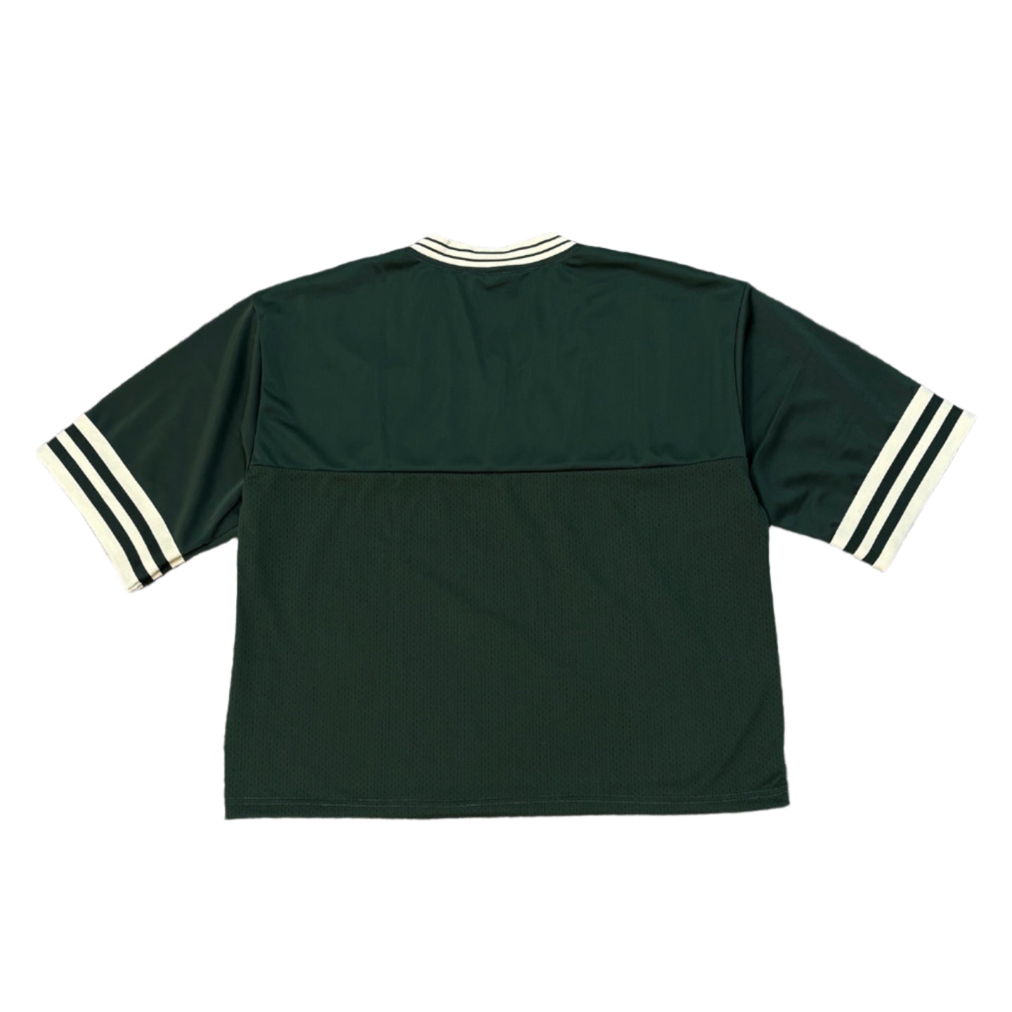 REBEL MINDS Baggy Crop Stripe Jersey T-shirt