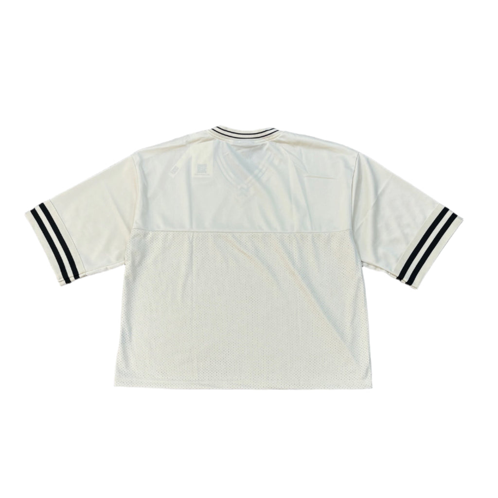 REBEL MINDS Baggy Crop Stripe Jersey T-shirt