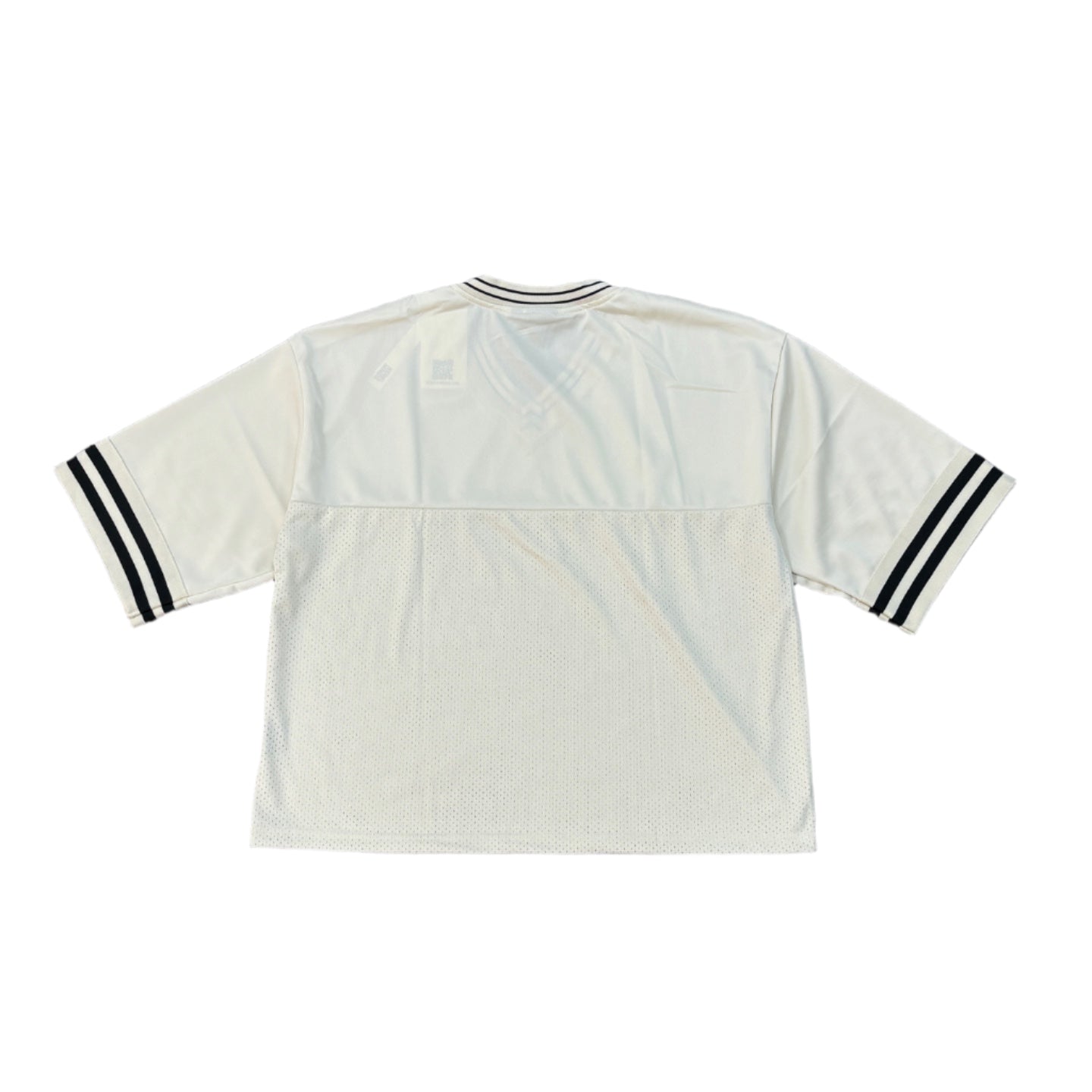 REBEL MINDS Baggy Crop Stripe Jersey T-shirt