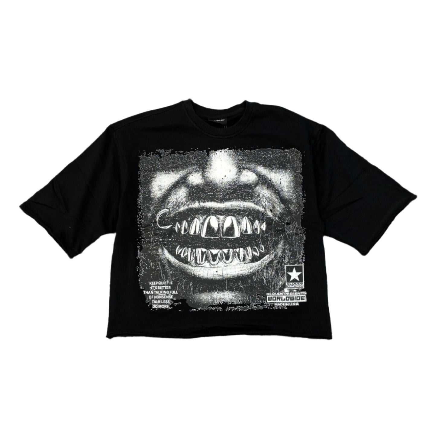 KLOUD9 Talk Less Cropped Graphic T-shirt
