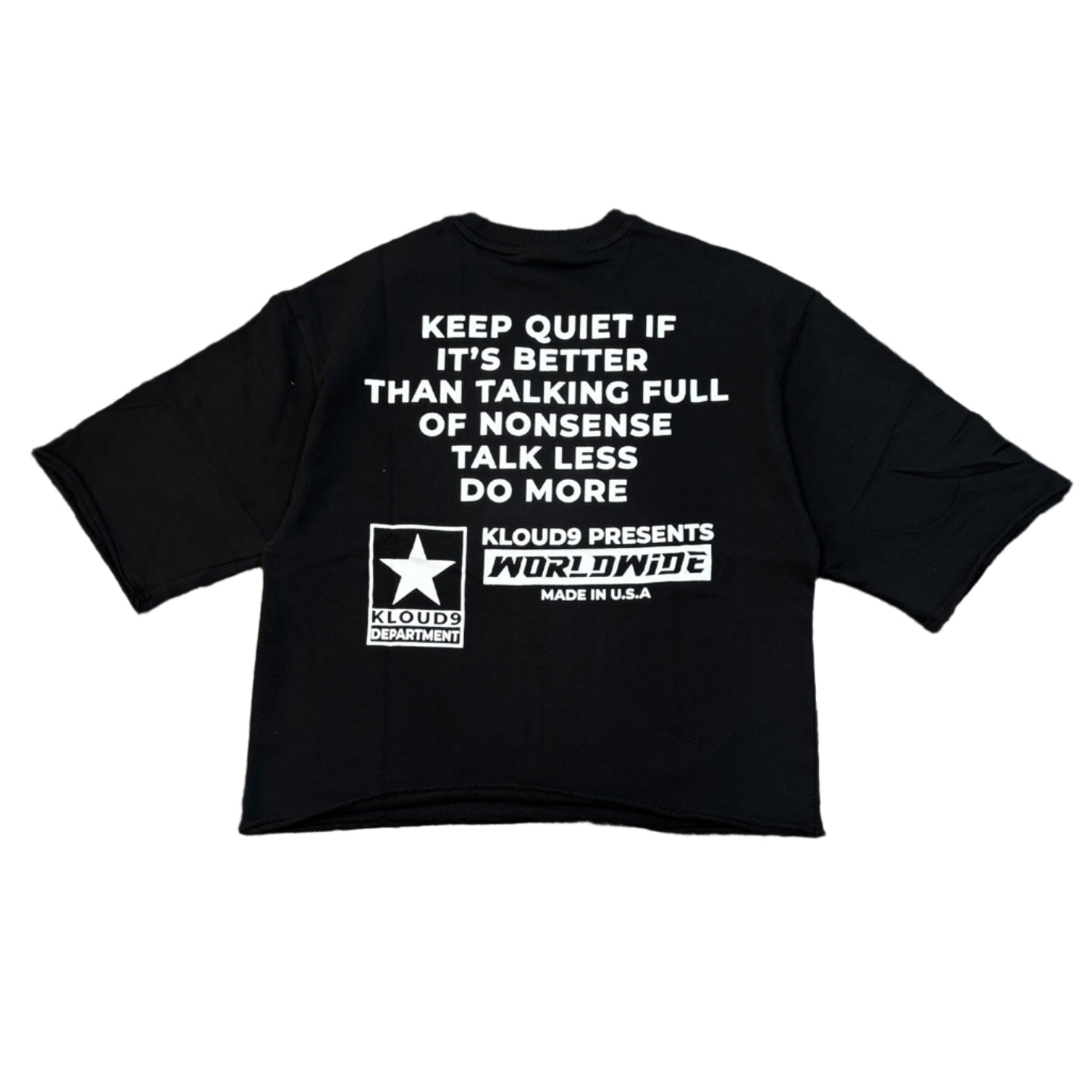 KLOUD9 Talk Less Cropped Graphic T-shirt