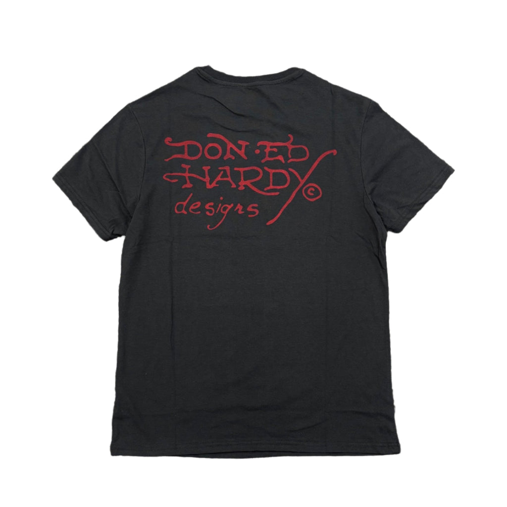 ED HARDY Classic Dog Rhinestone Tee