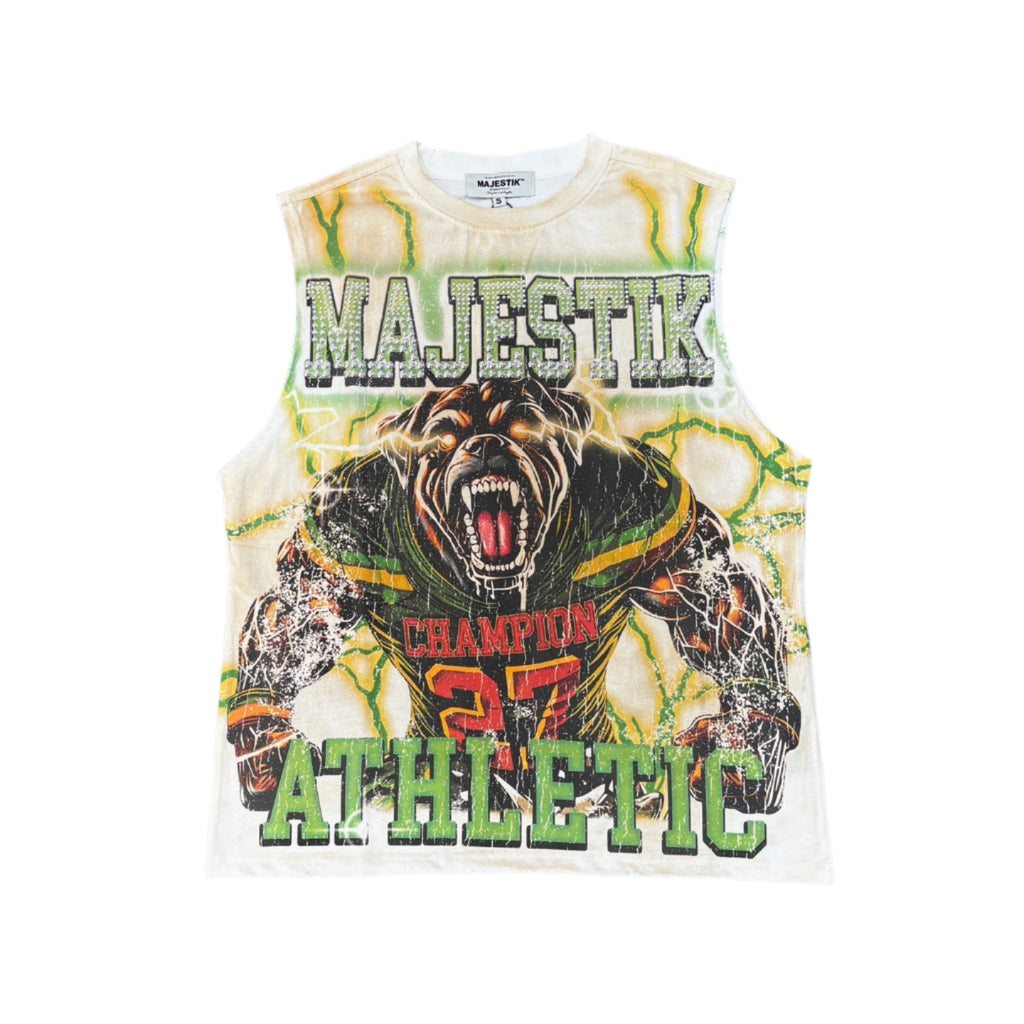 MAJESTIK The World Dogg Graphic Tank Top