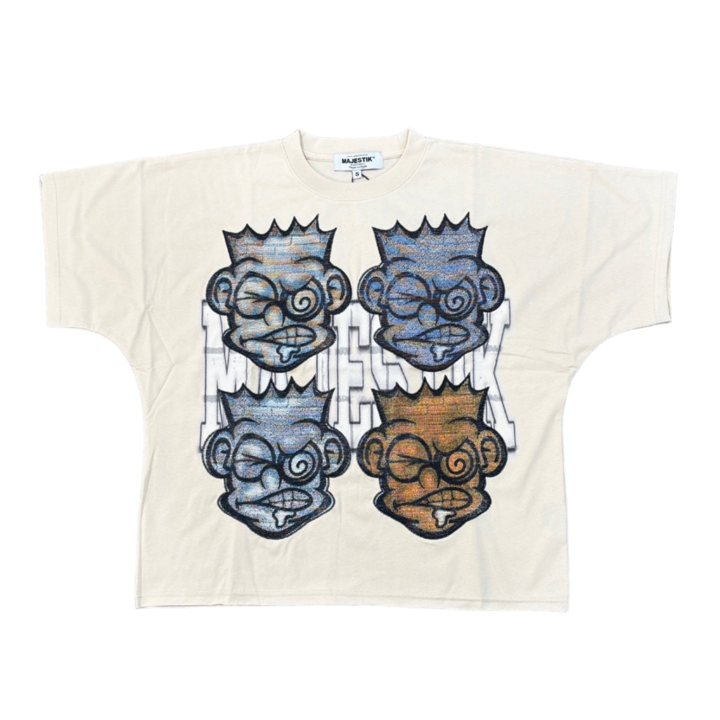 MAJESTIK Blockz Graphic Crop Tee