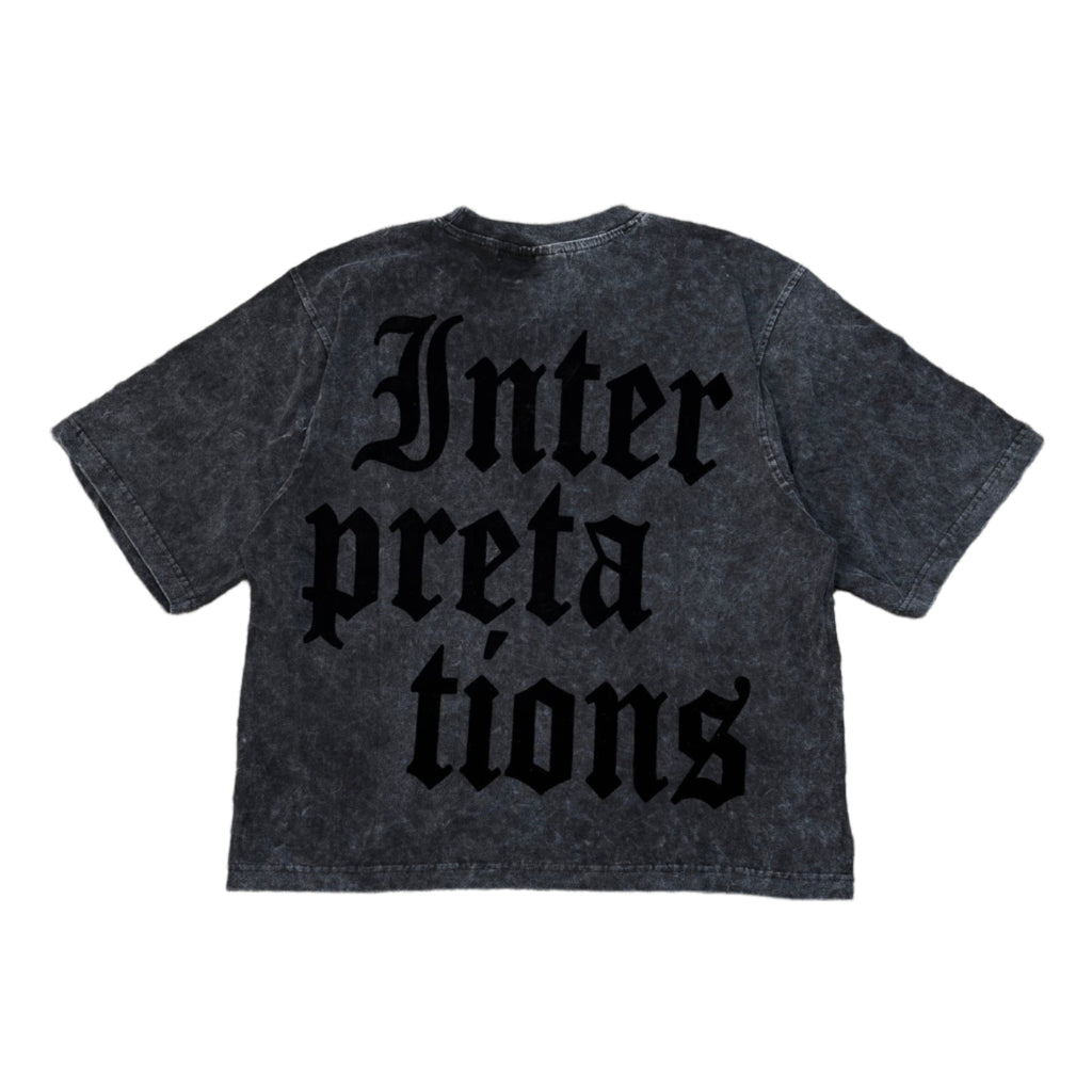 REBEL MINDS Interpretation Graphic Crop Tee