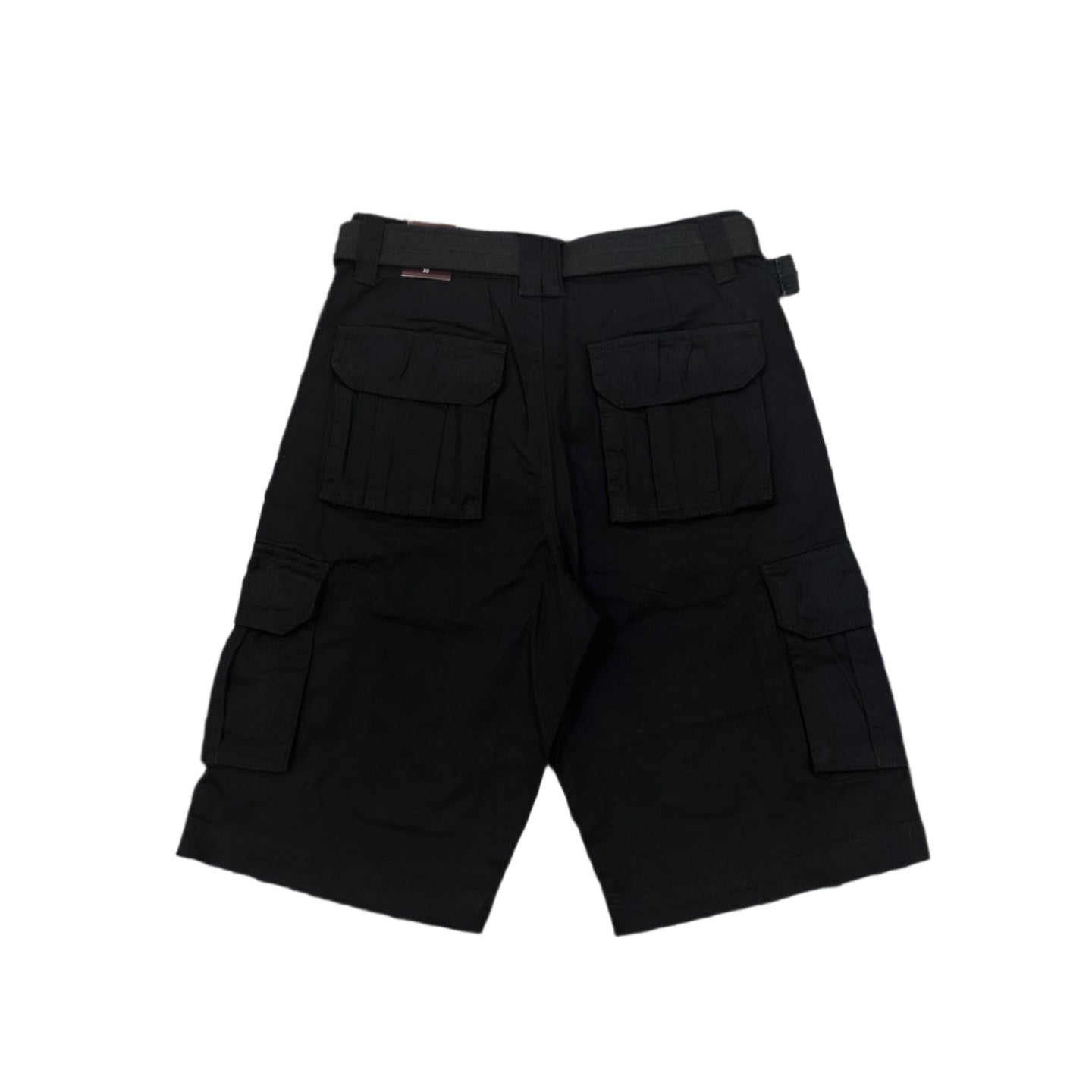 Black Military Cargo Shorts with Pockets