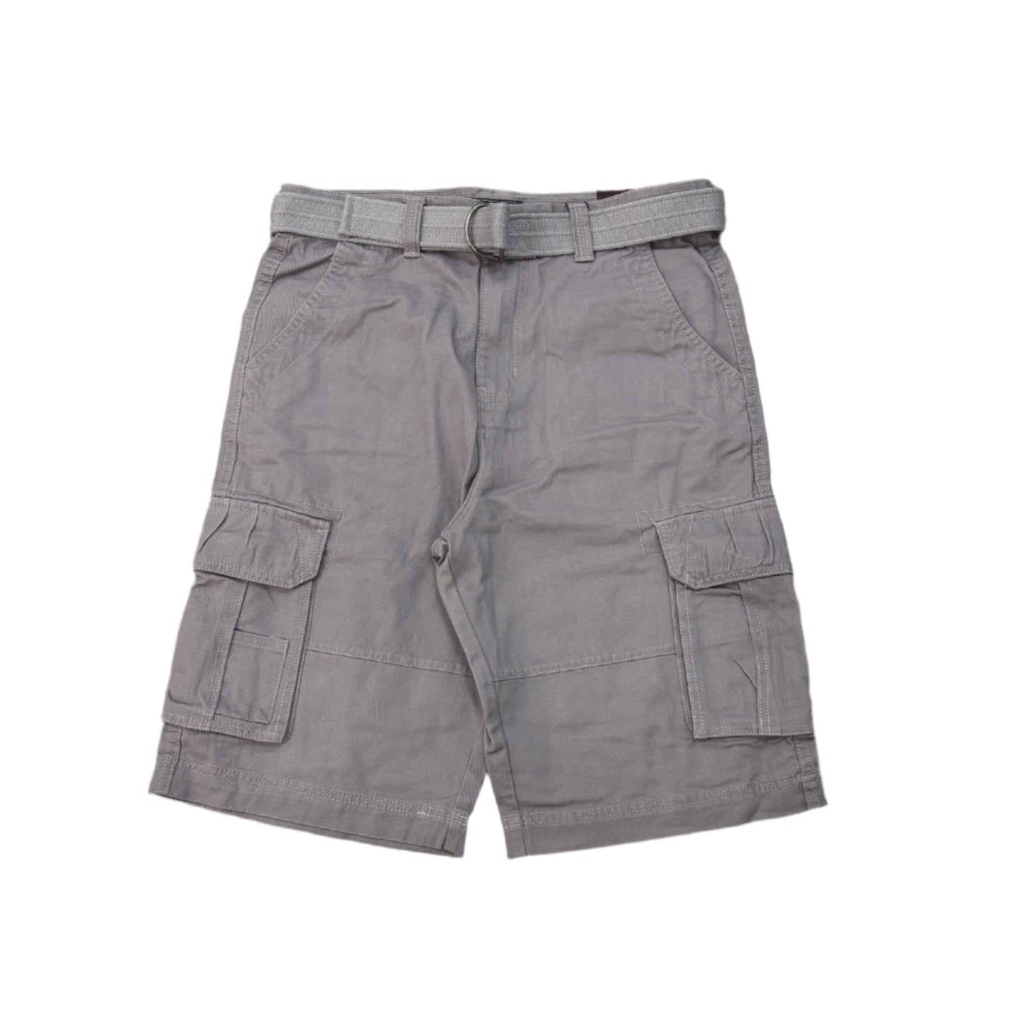 Grey Military Cargo Shorts with Pockets