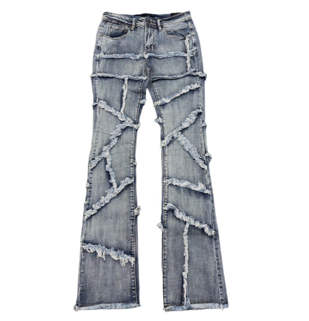 KINDRED Line Ripped Stacked Jean