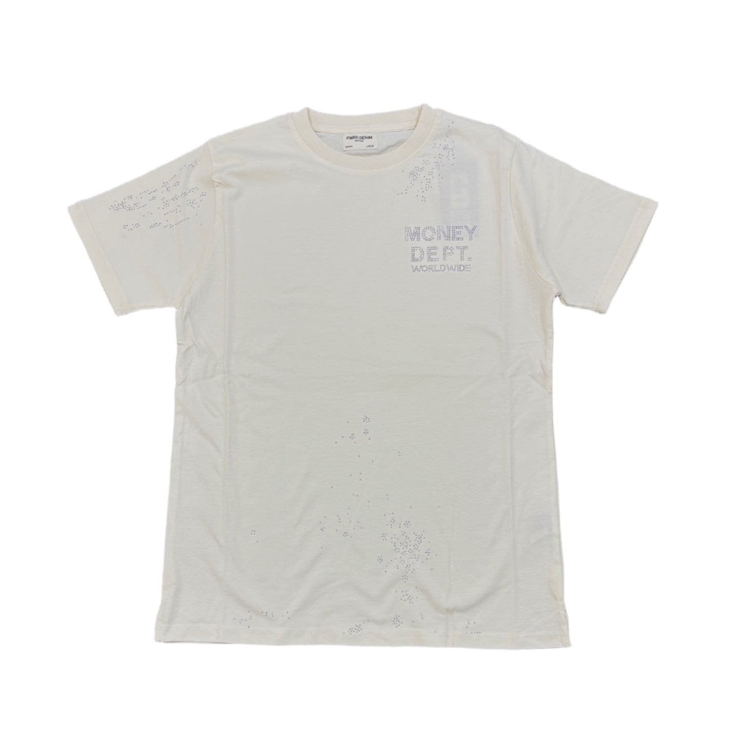 EVOLUTION Money Dept Rhinestone Graphic T-shirt