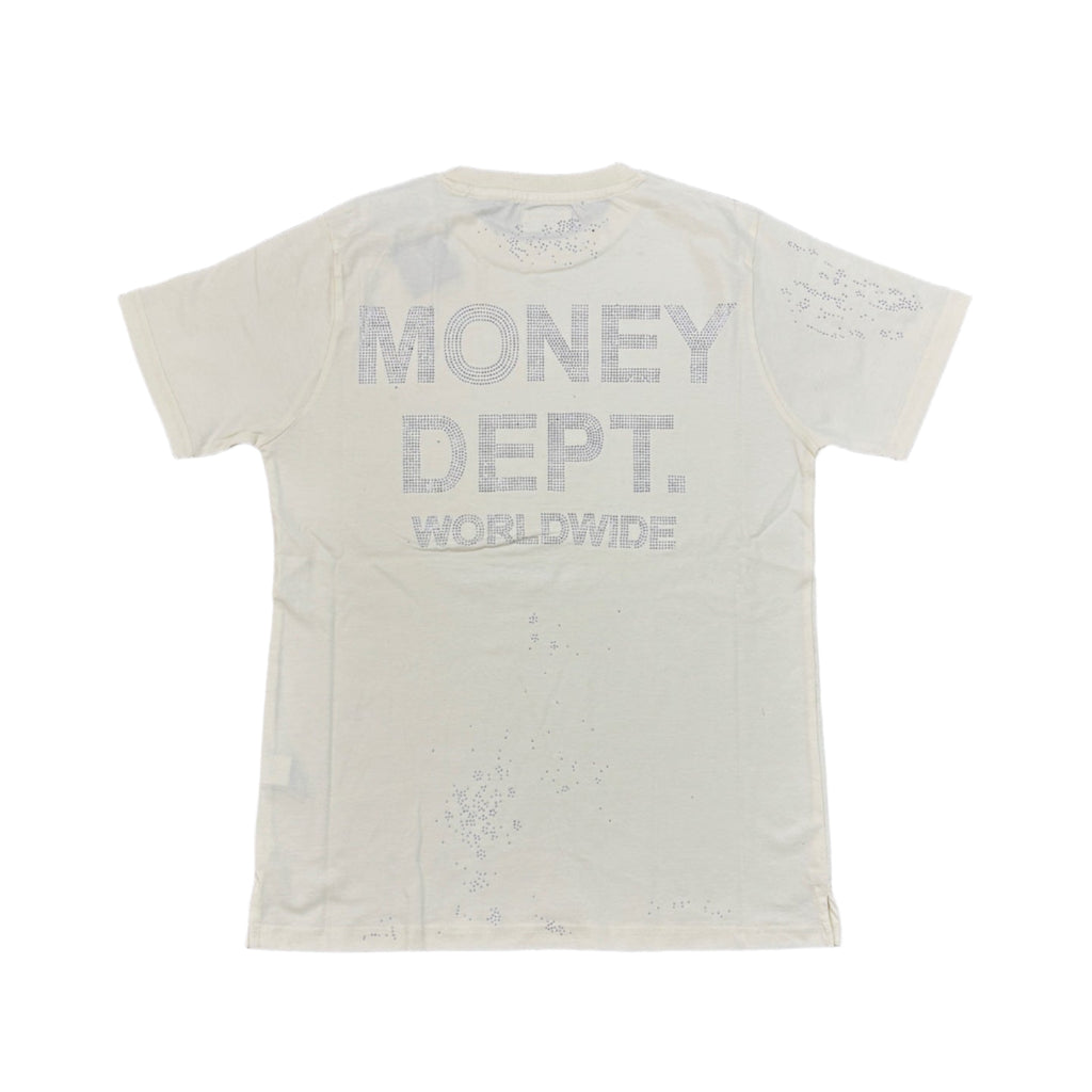 EVOLUTION Money Dept Rhinestone Graphic T-shirt