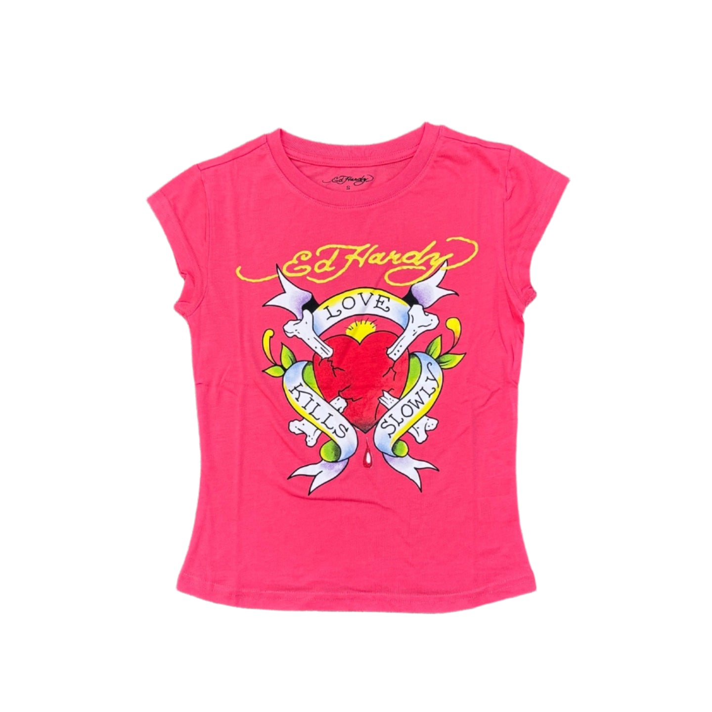 ED HARDY LKS Heart Cap Sleeve Tee