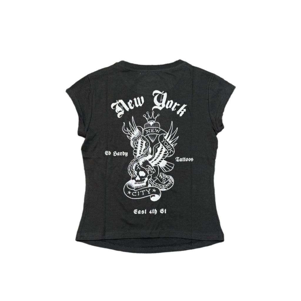 ED HARDY NY Eagle Cap Sleeve Tee