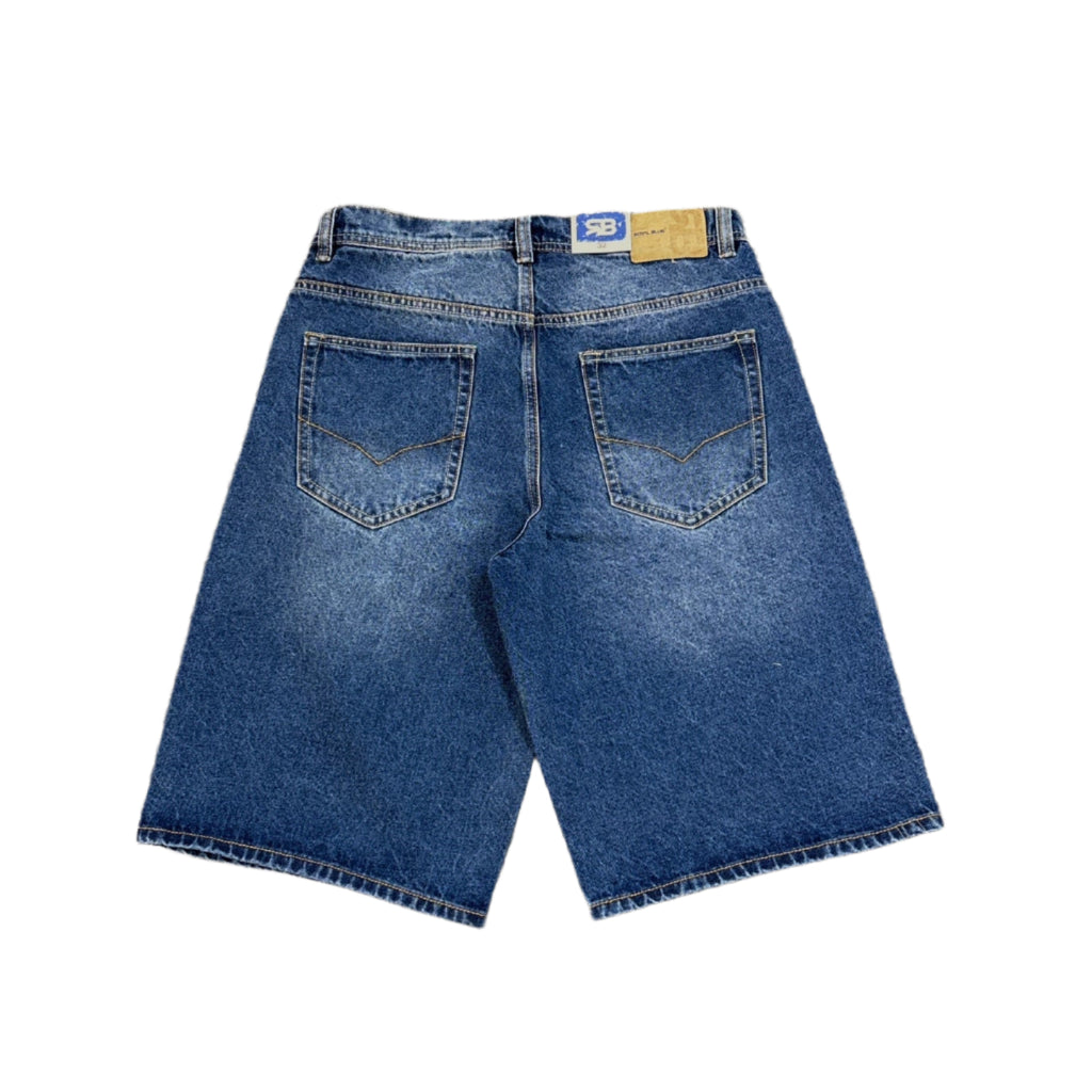 ROYAL BLUE Relaxed Fit Jort