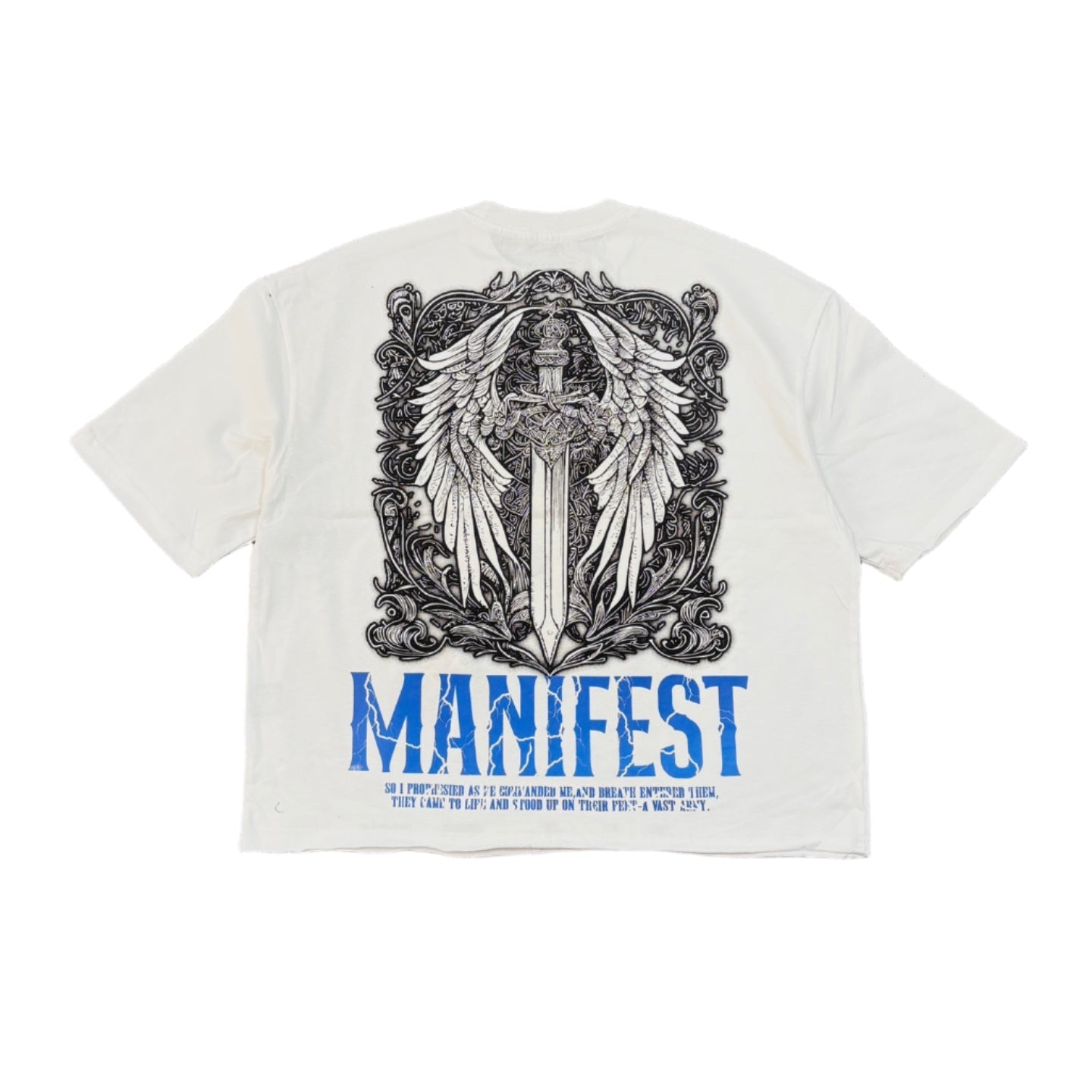 PUBLIK Manifest Higher Rhinestone Graphic Crop Tee